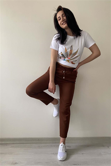 Bel Lastikli Günlük Şık Havuç Model Pantolon