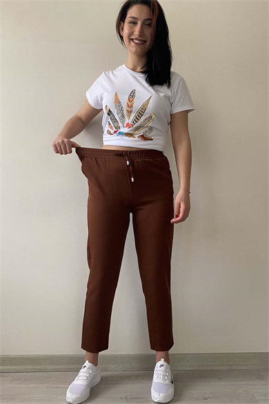 Bel Lastikli Günlük Şık Havuç Model Pantolon