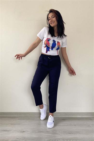 Bel Lastikli Günlük Şık Havuç Model Pantolon