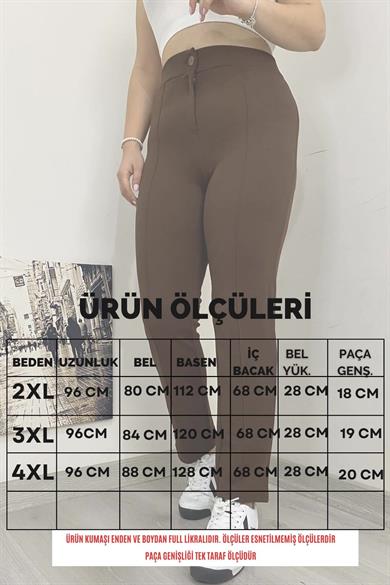Büyük Beden Full Likralı Bilek Boy Pantolon