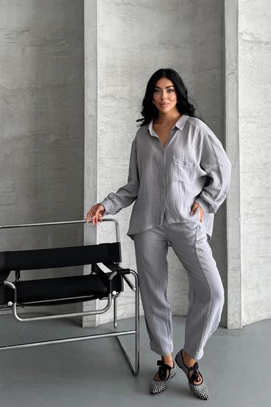 Coastal Muse Müslin Kumaş Oversize İkili Takım