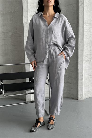 Coastal Muse Müslin Kumaş Oversize İkili Takım