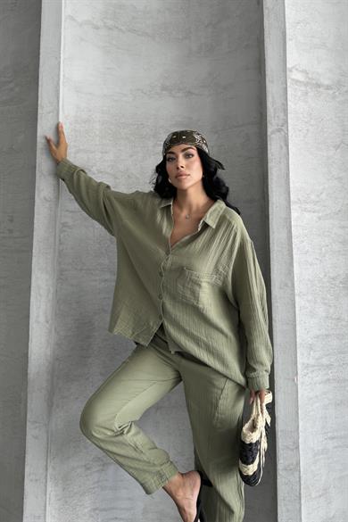 Coastal Muse Müslin Kumaş Oversize İkili Takım