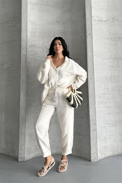 Coastal Muse Müslin Kumaş Oversize İkili Takım