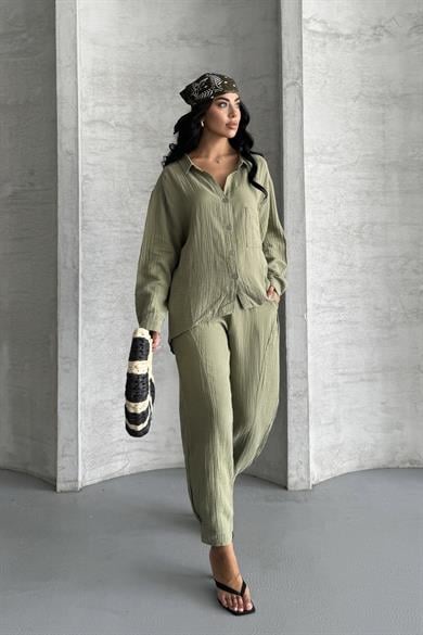 Coastal Muse Müslin Kumaş Oversize İkili Takım
