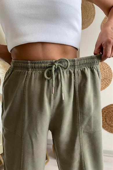 Cotton Drift Yıkama Desen Havuç Pantolon