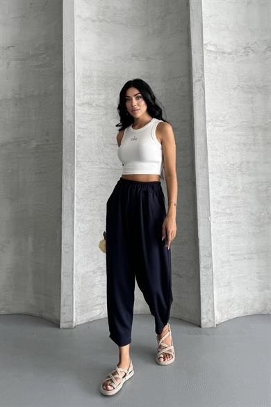 Everyday Comfort  Modal Kumaş Yüksek Bel Rahat Pantolon