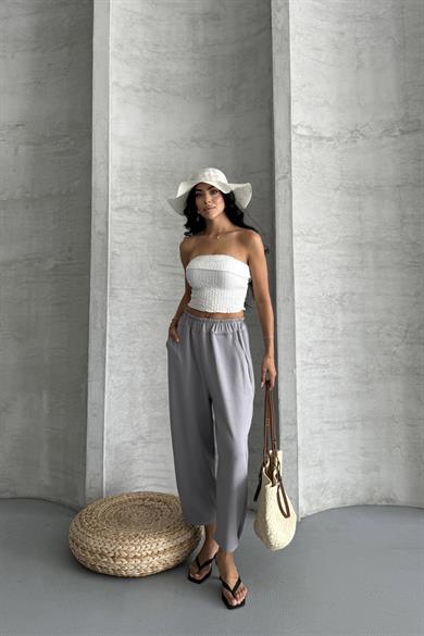 Everyday Comfort  Modal Kumaş Yüksek Bel Rahat Pantolon