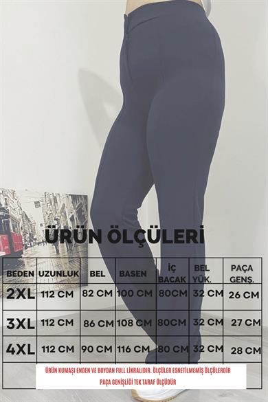 Full Likra Büyük Beden Palazzo Pantolon