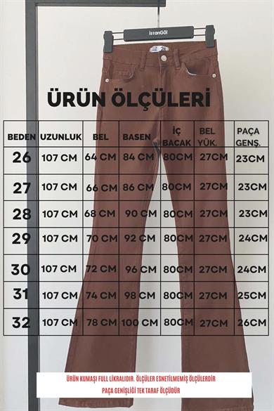 Full Likra İspanyol Paça Jean