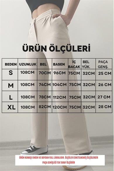 Full Likralı Pileli Beli Lastikli Pantolon