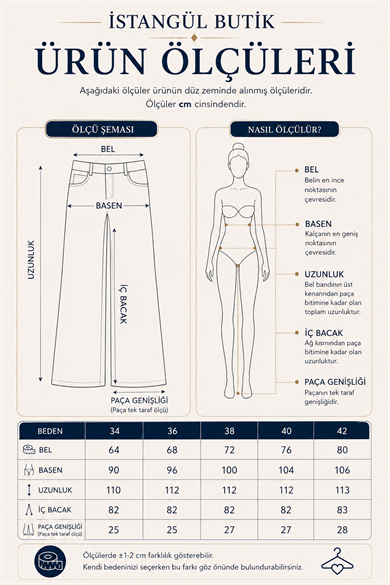 Kadın Yüksek Bel Likralı Wide Leg Jean