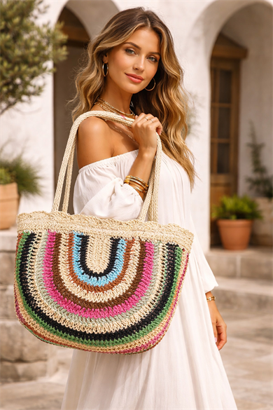 Rustic Elegance Hasır Çanta