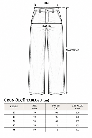 Kadın Yüksek Bel Kalçayı Toparlayan Straight Leg Jean - Gri