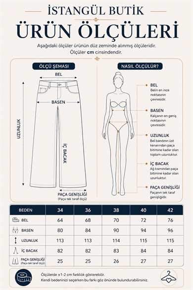Kadın Yüksek Bel Likralı Wide Leg Jean