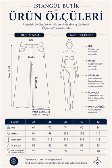 Kadın Yüksek Bel Likralı Wide Leg Jean