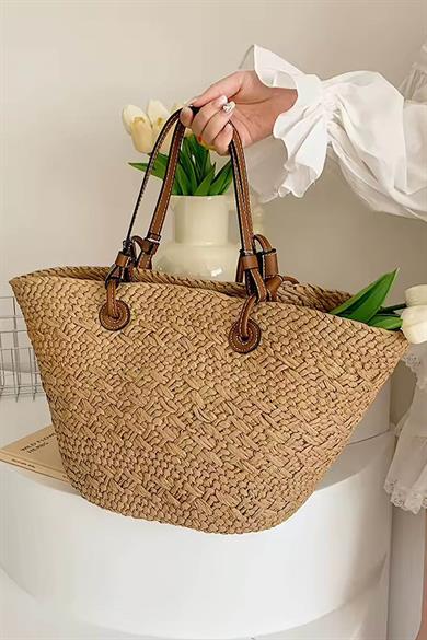 Sahara Breeze Tote Yazlık Büyük Hasır Kadın Çanta
