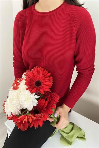 Sosis Yaka Ön Kısa Arka Uzun Triko