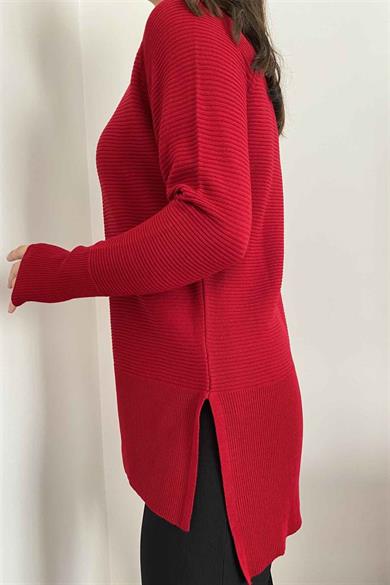 Sosis Yaka Ön Kısa Arka Uzun Triko