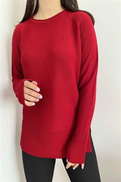 Sosis Yaka Ön Kısa Arka Uzun Triko