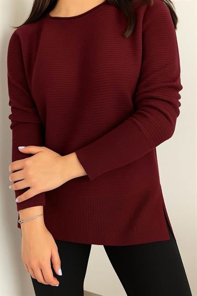 Sosis Yaka Ön Kısa Arka Uzun Triko