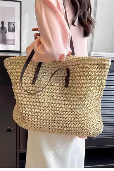 Urban Breeze XL Hasır Omuz Çantası