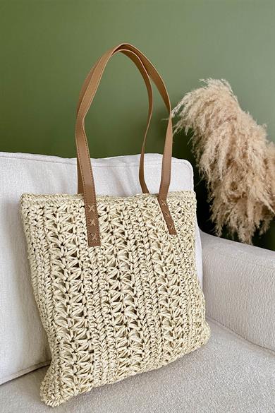 Verde Weave Hasır Çanta