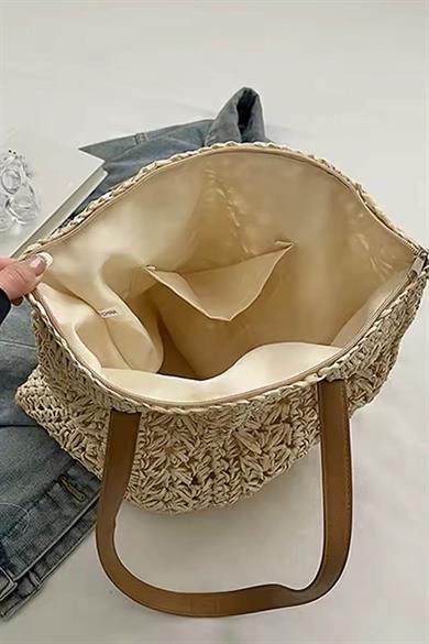 Verde Weave Hasır Çanta
