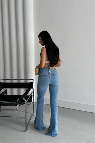 Wave Line Paça Yırtmaçlı İspanyol Jean