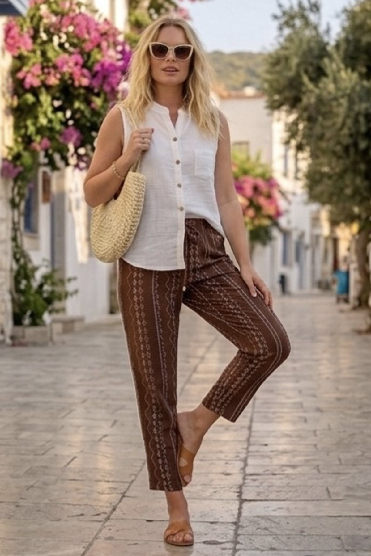 Kadın Bodrum Müslin Pantolon Gömlek Takım %100 PamukBodrum Müslin Takım Kadın %100 Pamuk Pantolon Gömlek Yazlık KombinHAZIR KOMBİNLERİSTANGÜL BUTİK
