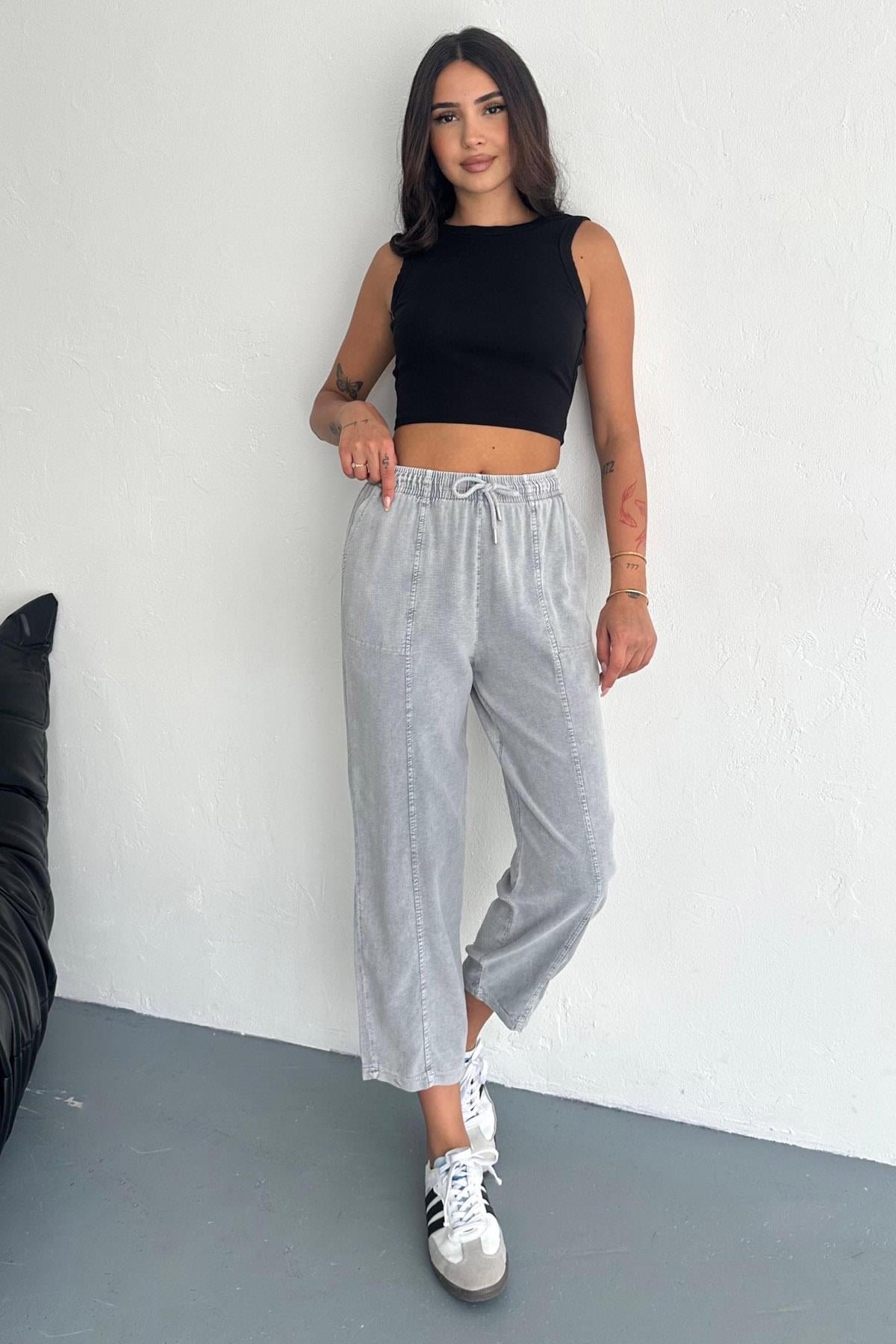 Cotton Drift Yıkama Desen Havuç PantolonCottonDrift Pantolon | Rahat Kalıp Yıkamalı Pamuk Pantolon | İstangül ButikPantolonİSTANGÜL BUTİK