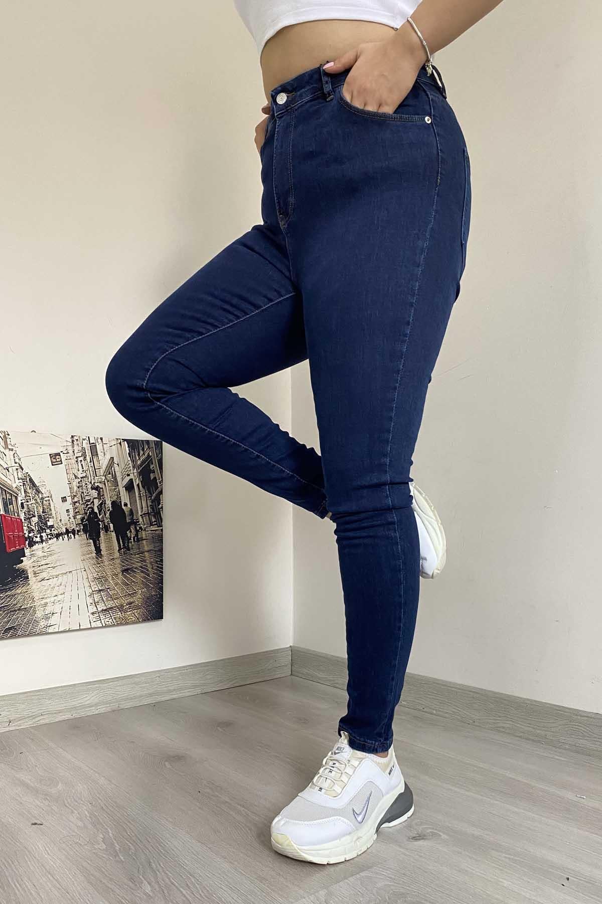 Full Likra Dar Paca Büyük Beden Sihirli Jean