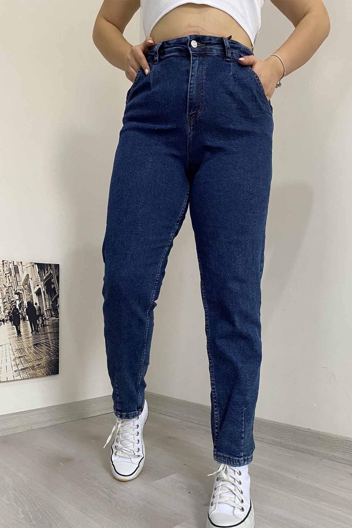 Full Likra Paça Pensli Büyük Beden Jean