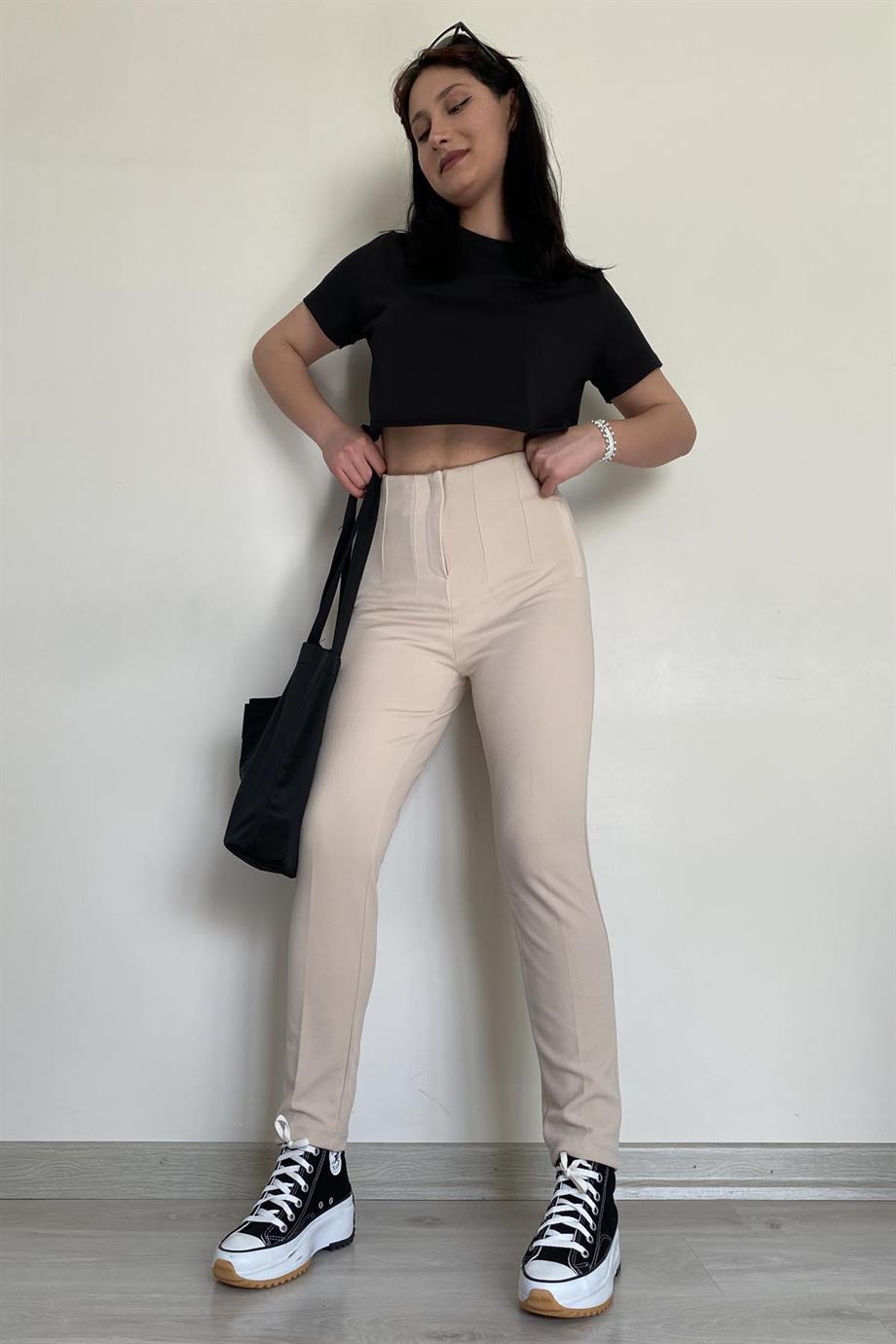 Full Likralı Zara Model Filetolu Pantolon