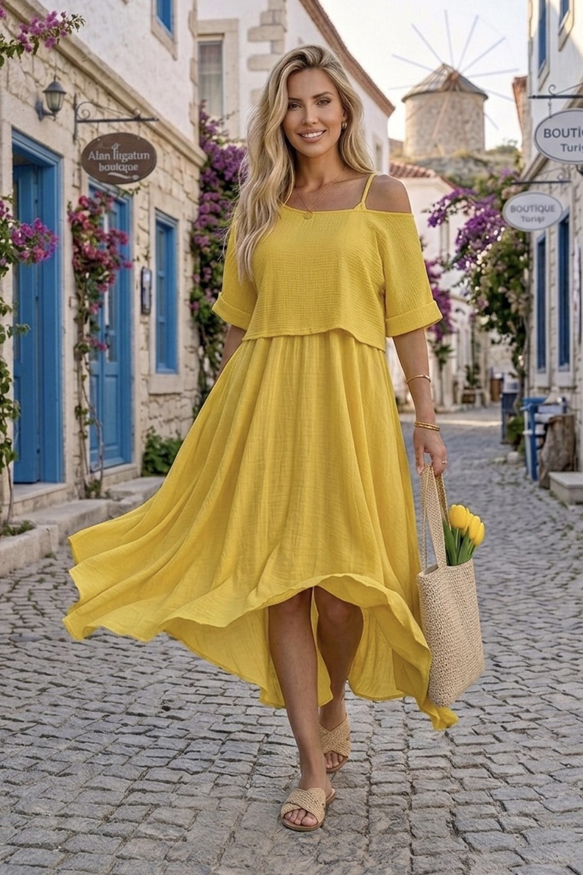 Bodrum Stil %100 Pamuk İtalyan Salaş Elbise – Oversize Katlı Rahat Yazlık Elbiseİç Göstermeyen Elbise Oversize Katlı Bodrum Stil Yazlık ElbiseELBİSEİSTANGÜL BUTİK