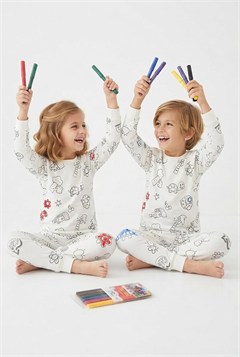 İSB Boyamalı Pijama Tk 1016