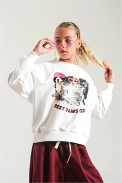 Locco Omuz Şerit Detaylı Sweat 8842
