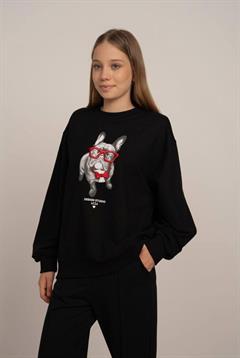Locoloco Köpek Baskılı Sweat 7303