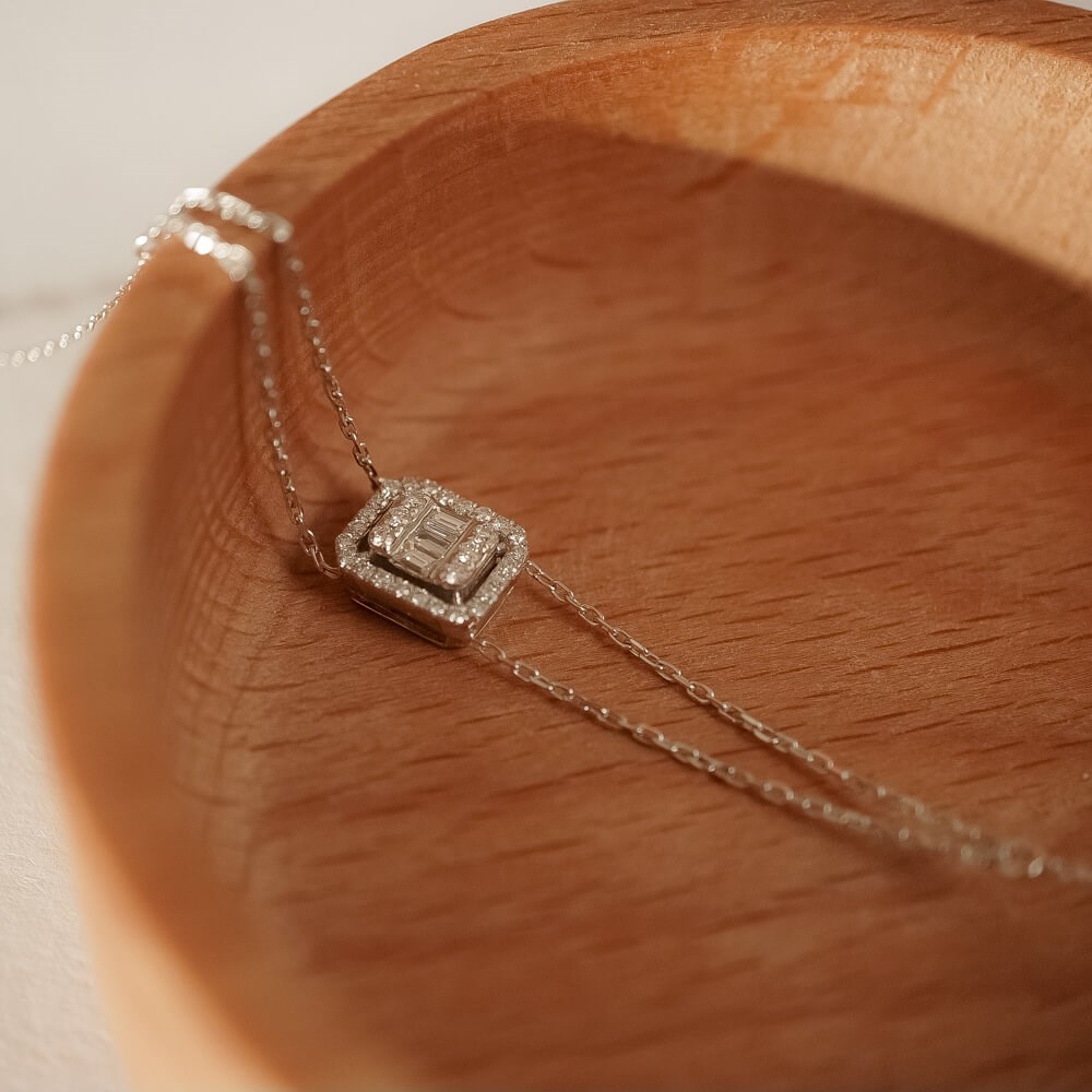 0.28 Ct Pırlanta Baget Bileklik