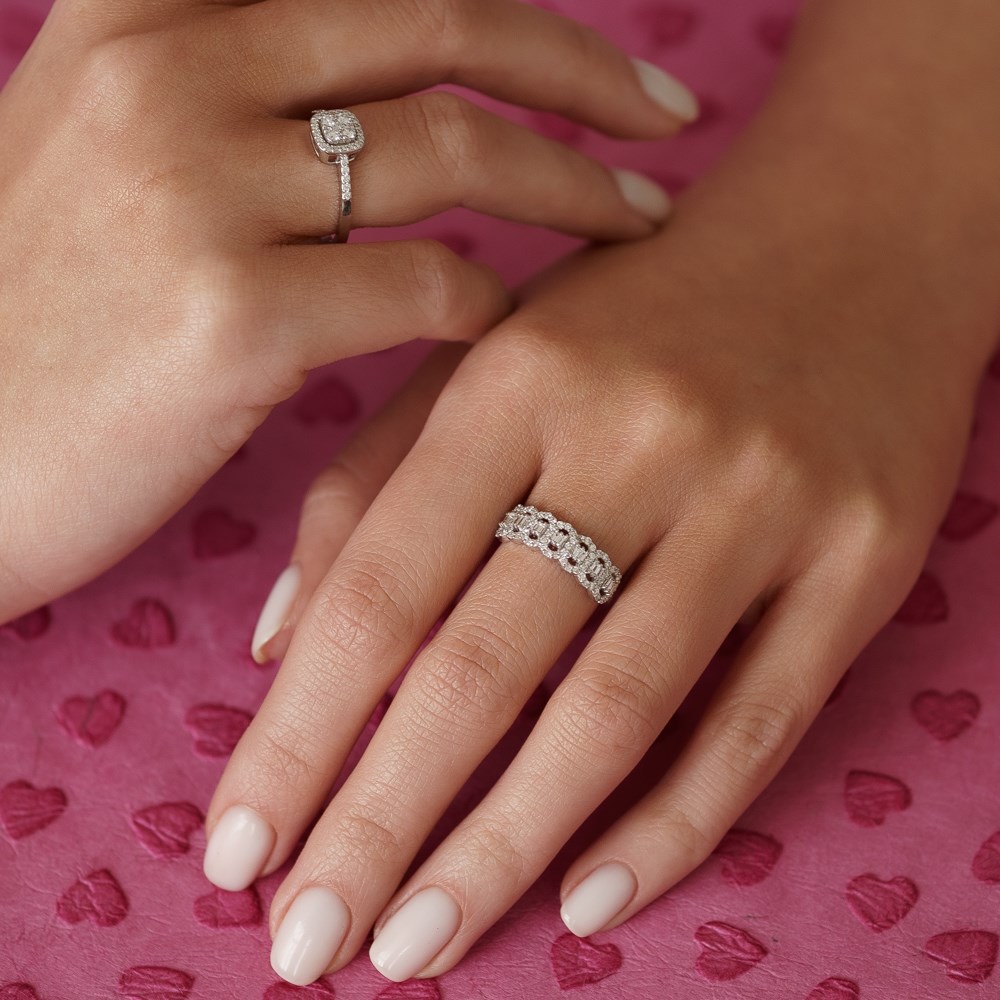 0.45 Ct Yedi Taş Pırlanta Yüzük