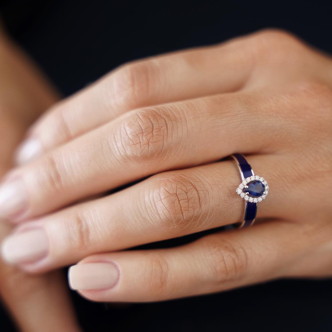 0.63 Ct Laci Özel Tasarım Safir Yüzük