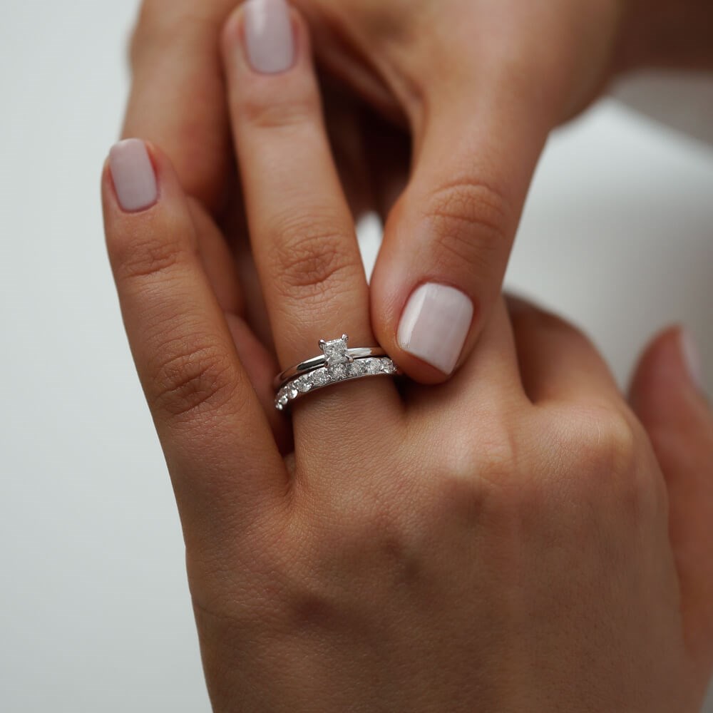 0.76 Ct Yarım Tur Pırlanta Yüzük
