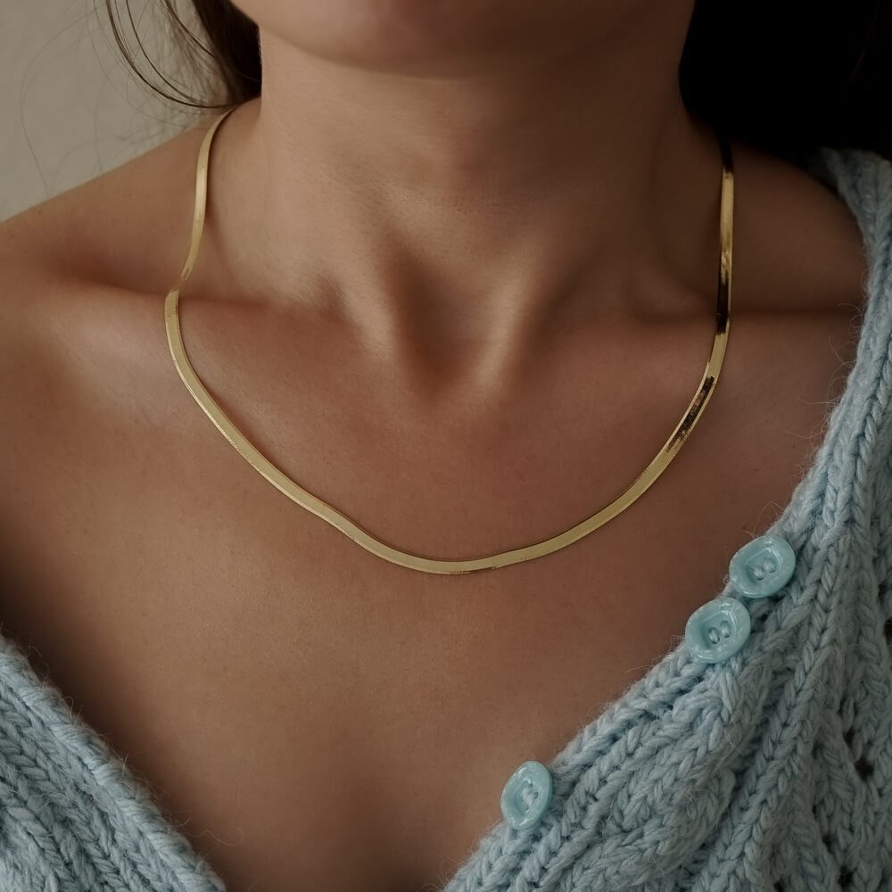 50 cm 4 mm Aynalı Altın Zincir