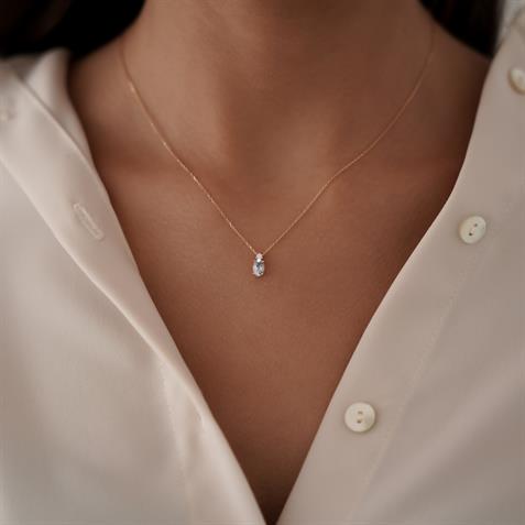 Aquamarine Pırlanta Kolye