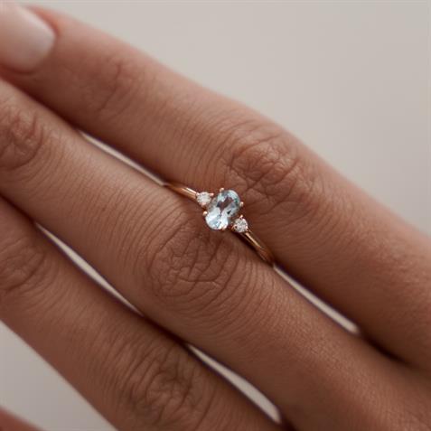 Aquamarine Pırlanta Yüzük