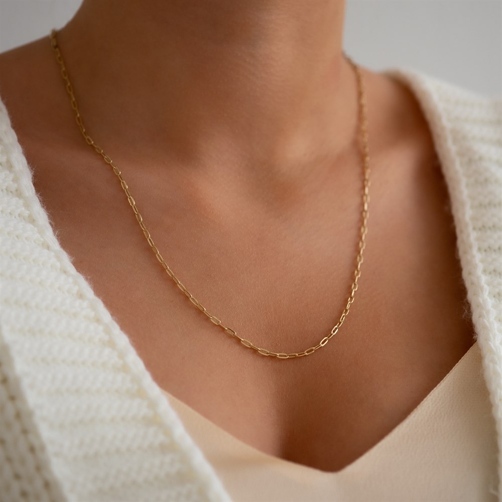 Minimal Ataş Altın Zincir