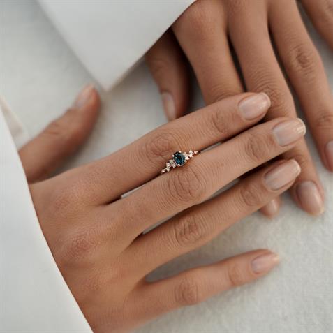 Topaz Gece Masalı Pırlanta Yüzük