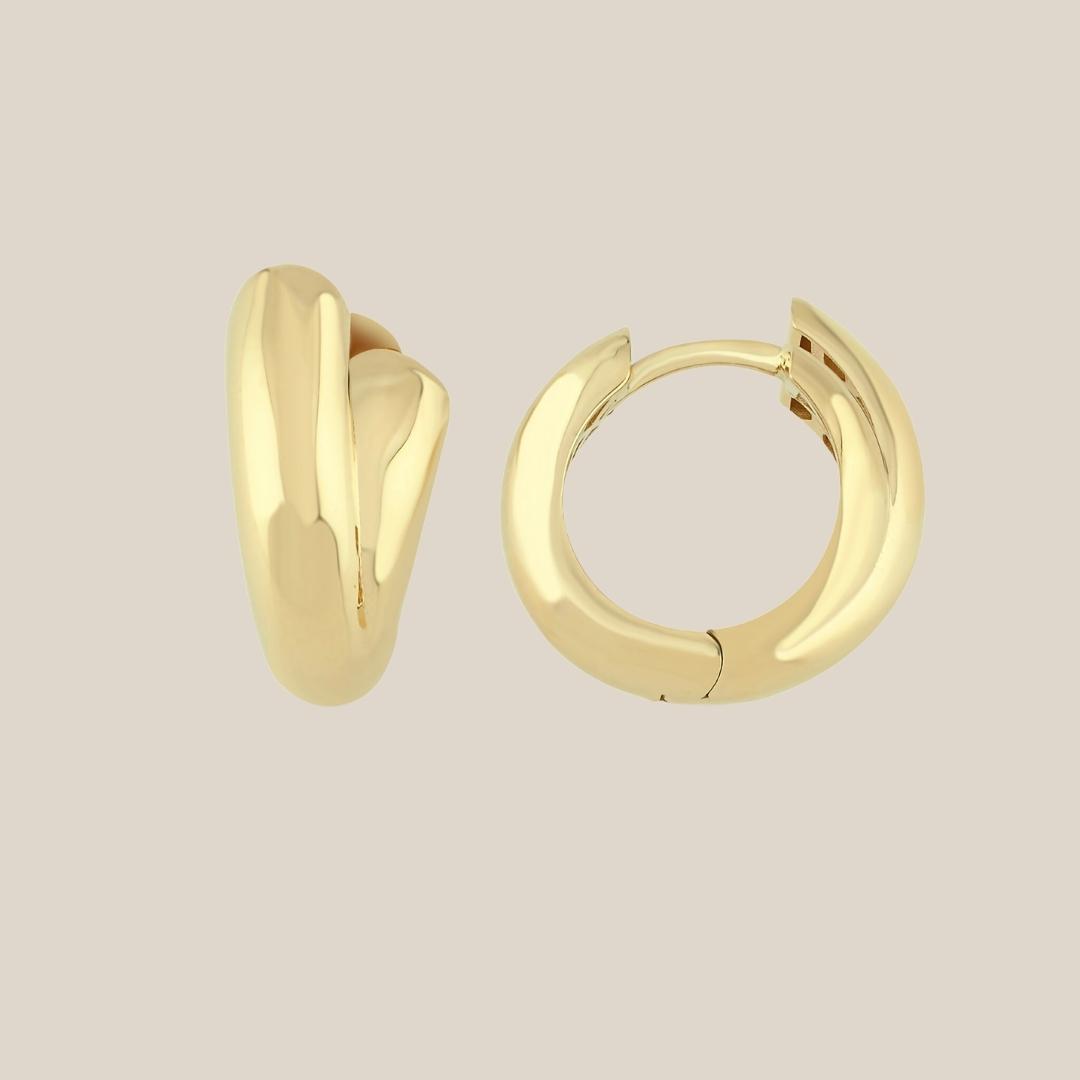 İtalyan Duble Halka Altın Küpe