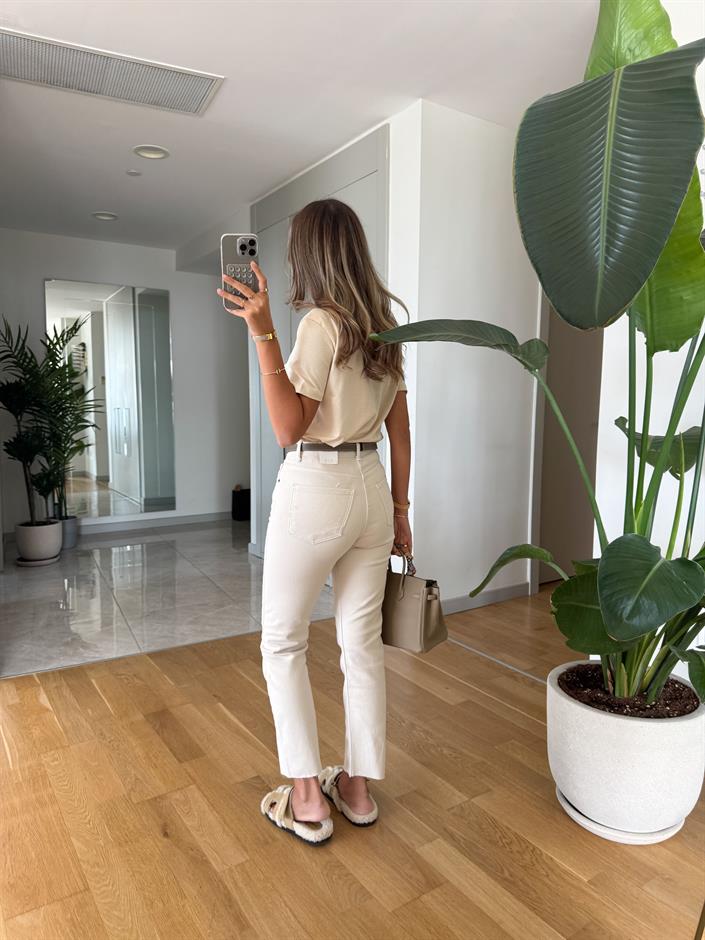 Adrey Boyfit Jean - Bej