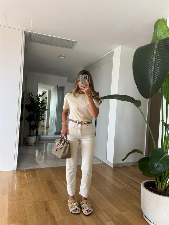 Adrey Boyfit Jean - Bej